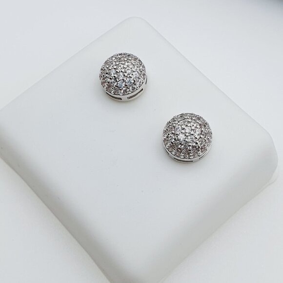 "925 Sterling Silver Plated CZ Earrings, EVBRS469 - Picture 6 of 10